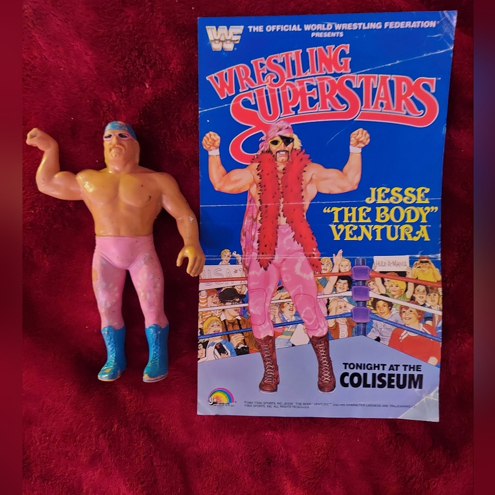 8 inch vintage rubber wwf figure jesse ventura